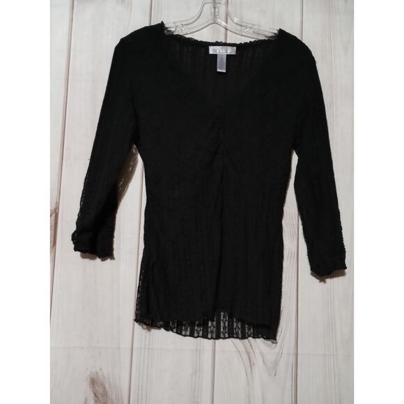 Nine & Co‎ Black Long Sleeve Shirt - Women's Size Small - Picture 1 of 5